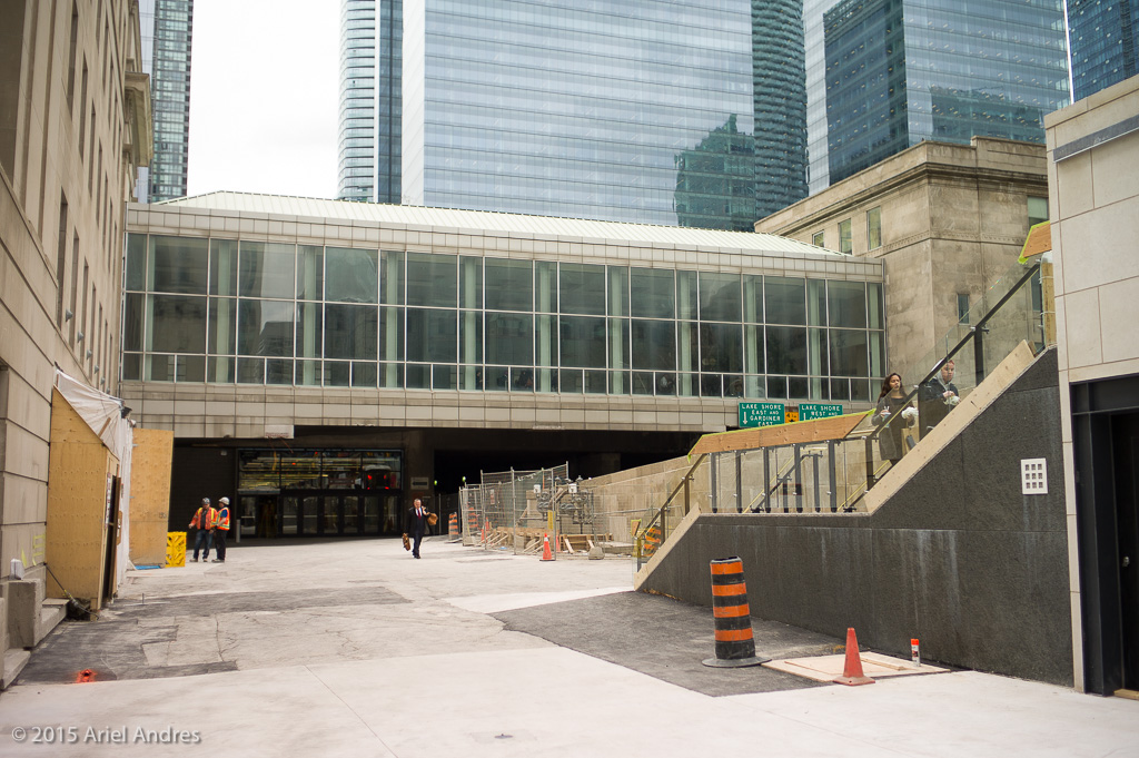 A new pedestrian pathway to the concourse. It use to be the entrance and parking lot to the car rental agencies.